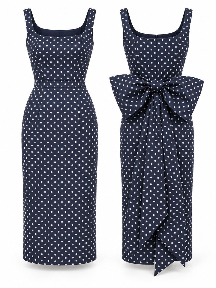 Audrey Polka Dot Bow Dress Dress Hannah Sophia England 