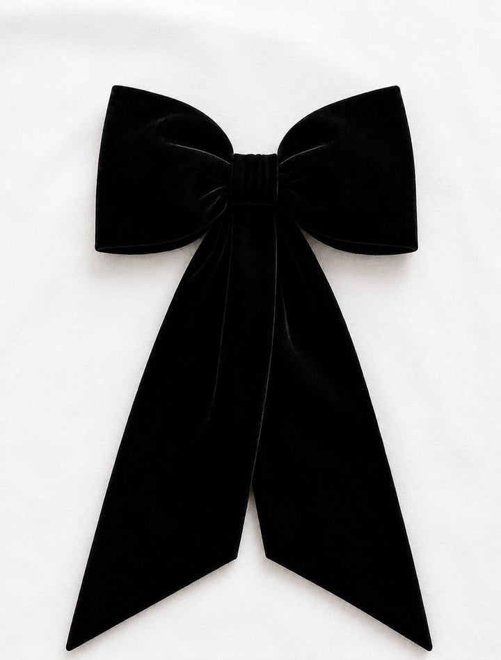 Black Velvet Detachable Bow Belt Hannah Sophia England 