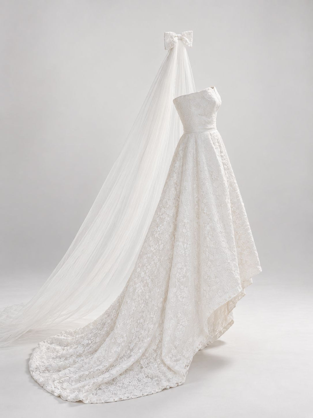 Elegant Detachable Ivory Lace wedding skirt Dress Hannah Sophia England 