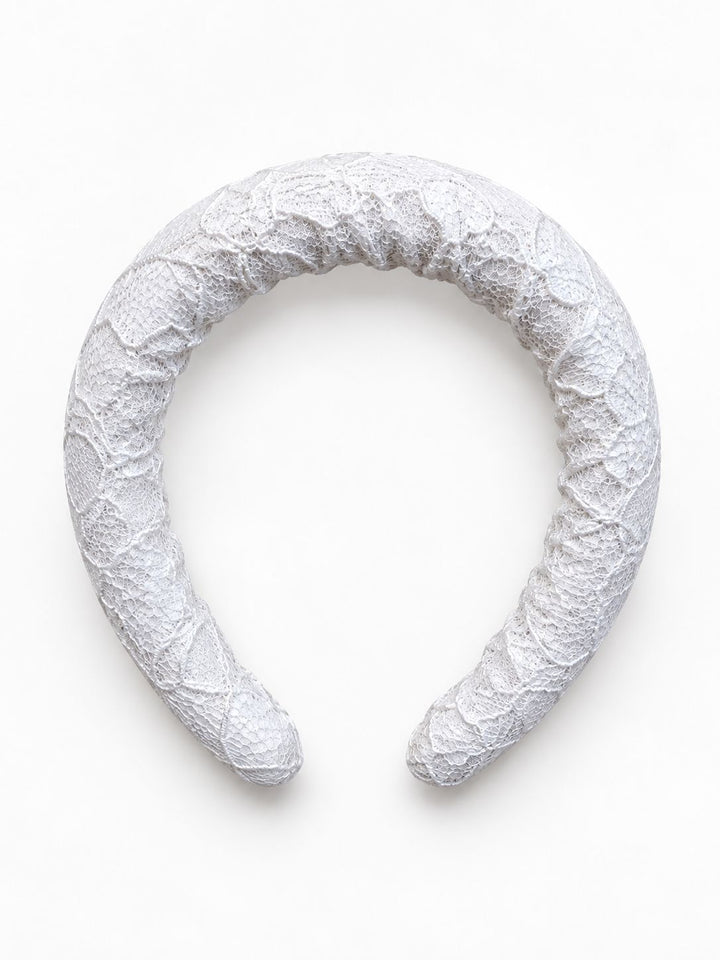 Elegant Ivory Lace Headband Dress Hannah Sophia England 