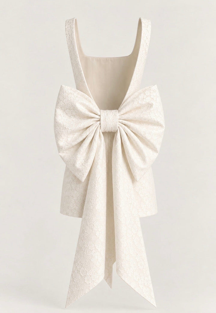 Elegant Ivory Lace Mini dress Dress Hannah Sophia England 