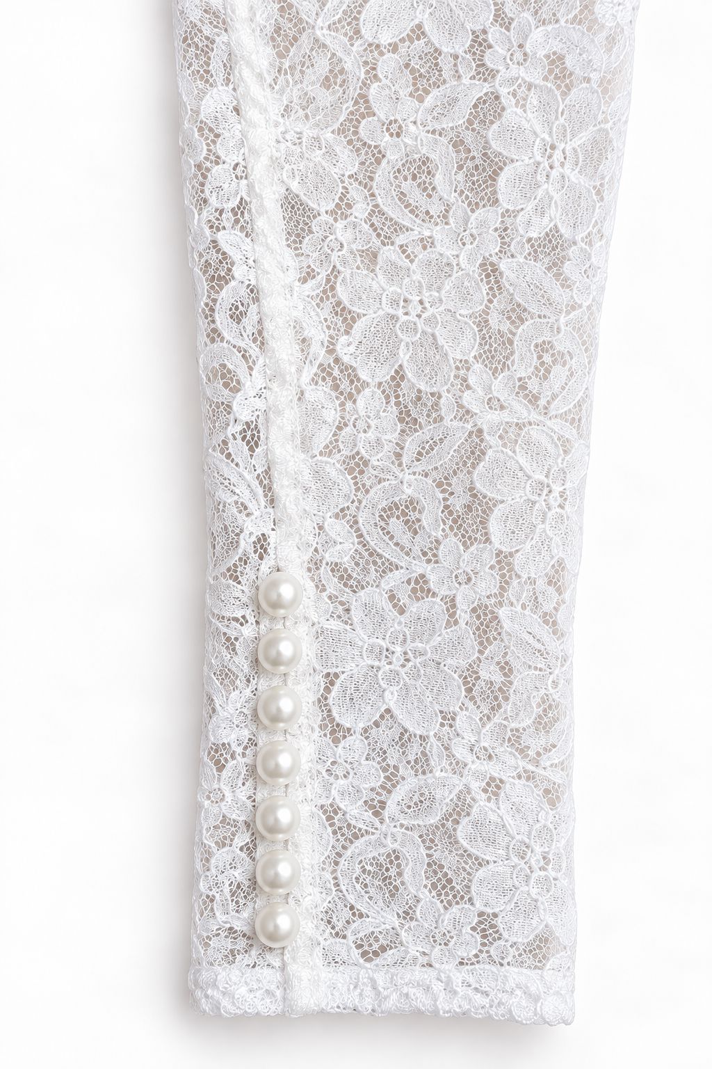 Elegant Ivory Lace wedding dress with detachable sleeves Dress Hannah Sophia England 