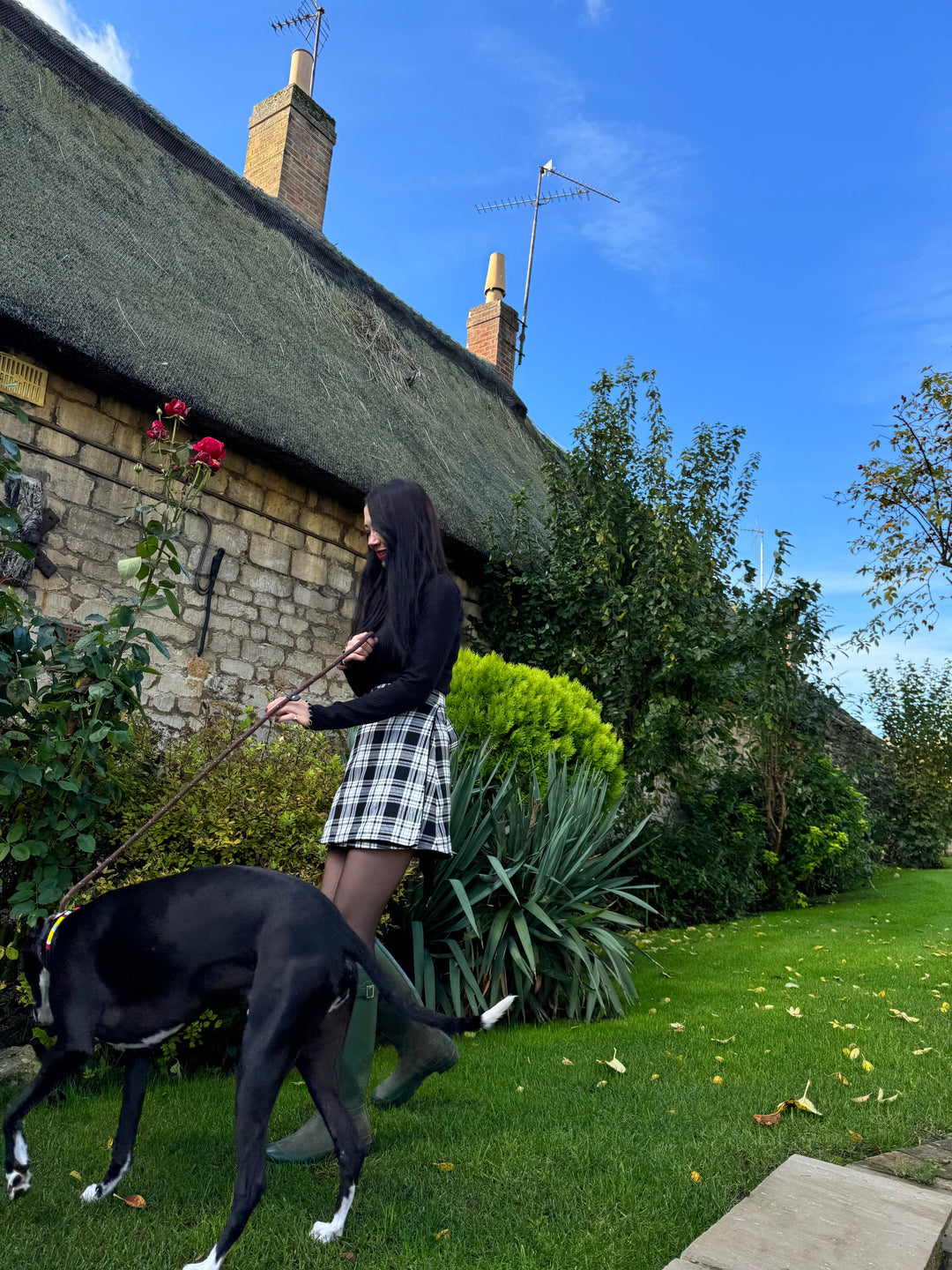 Guinness skirt - Reversible short black and white mini skirt Hannah Sophia England 