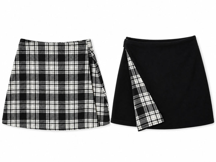 Guinness skirt - Reversible short black and white mini skirt Hannah Sophia England 