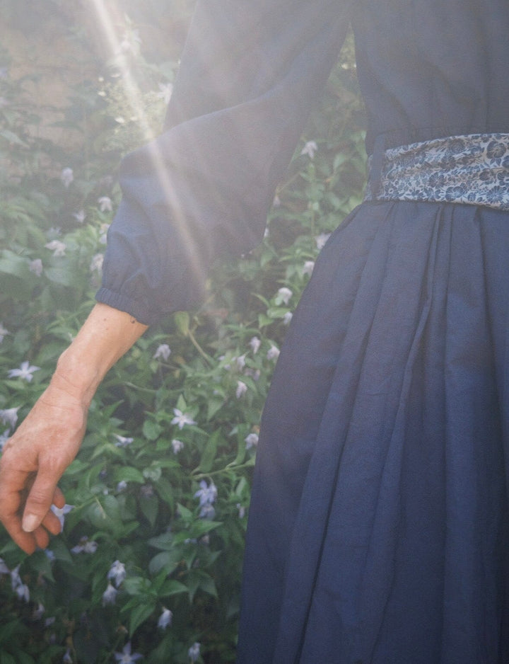 Ophelia Navy floral reversible dress Dress Hannah Sophia England 