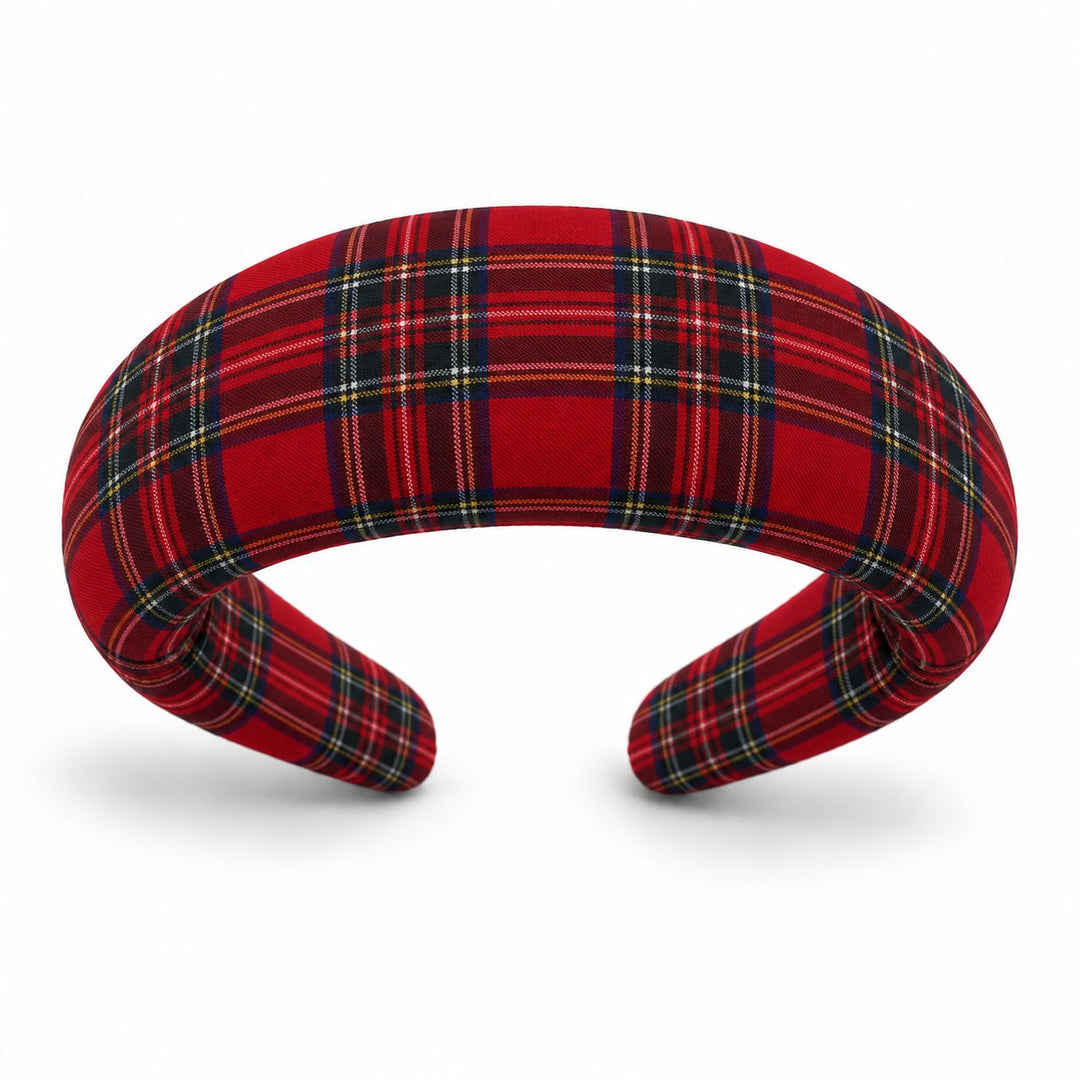 Red Tartan headband Hannah Sophia England 