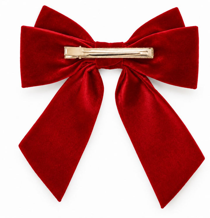 Red velvet bow Hannah Sophia England 