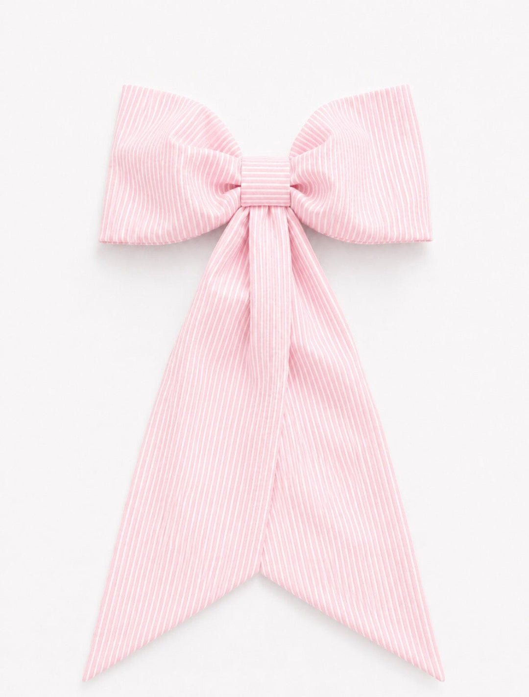 Seersucker light stripe pink Detachable Bow Belt Hannah Sophia England 